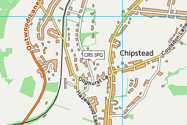 CR5 3PQ map - OS VectorMap District (Ordnance Survey)