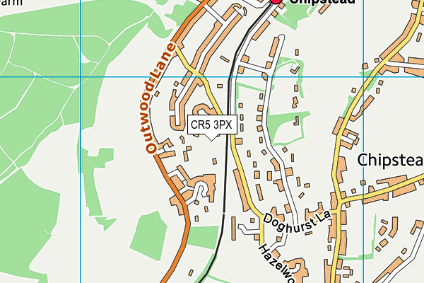 CR5 3PX map - OS VectorMap District (Ordnance Survey)