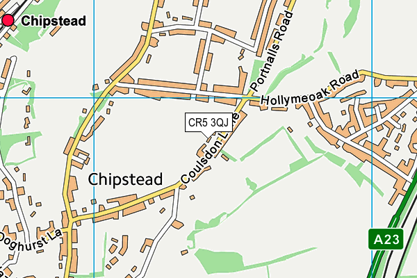 CR5 3QJ map - OS VectorMap District (Ordnance Survey)