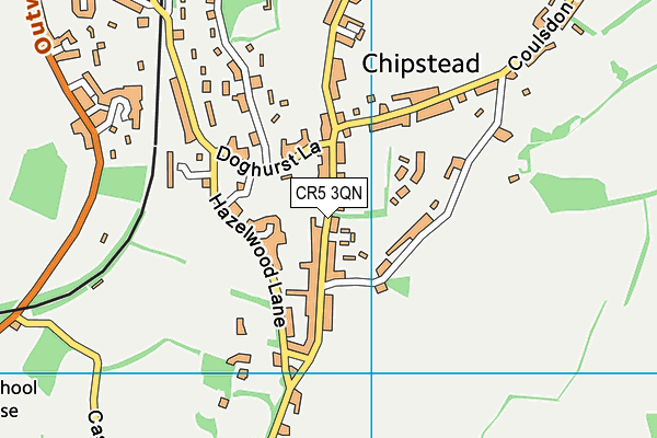 Chipstead Hard Court Tennis Club map (CR5 3QN) - OS VectorMap District (Ordnance Survey)