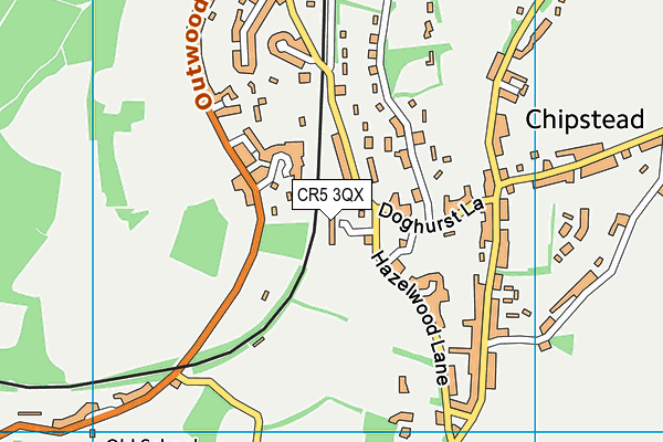 CR5 3QX map - OS VectorMap District (Ordnance Survey)