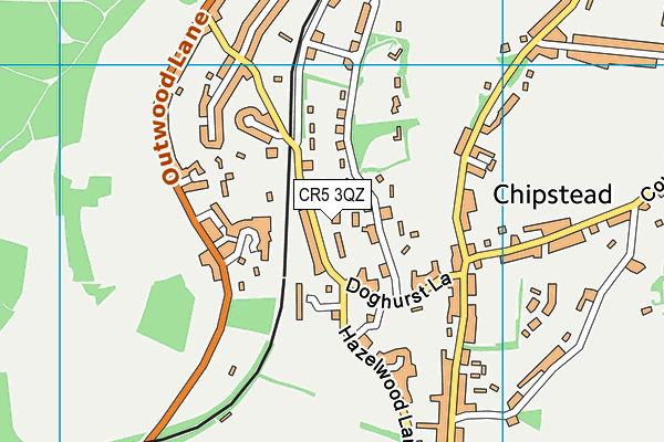 CR5 3QZ map - OS VectorMap District (Ordnance Survey)