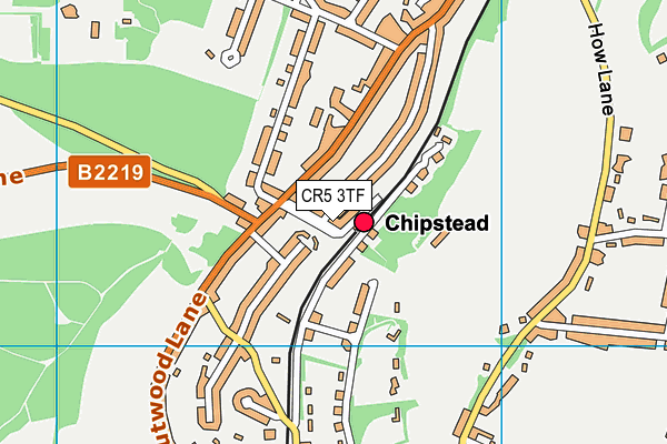 Map of CHIPSTEAD VALLEY LTD at district scale