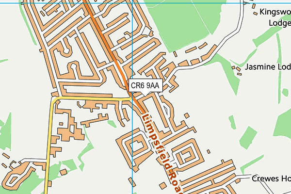 CR6 9AA map - OS VectorMap District (Ordnance Survey)