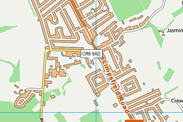 CR6 9AD map - OS VectorMap District (Ordnance Survey)