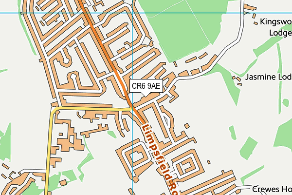 CR6 9AE map - OS VectorMap District (Ordnance Survey)