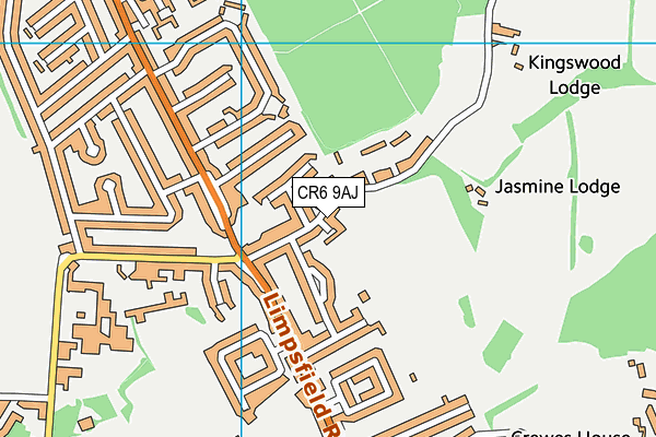 CR6 9AJ map - OS VectorMap District (Ordnance Survey)