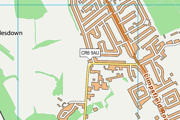 CR6 9AU map - OS VectorMap District (Ordnance Survey)