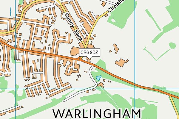 CR6 9DZ map - OS VectorMap District (Ordnance Survey)
