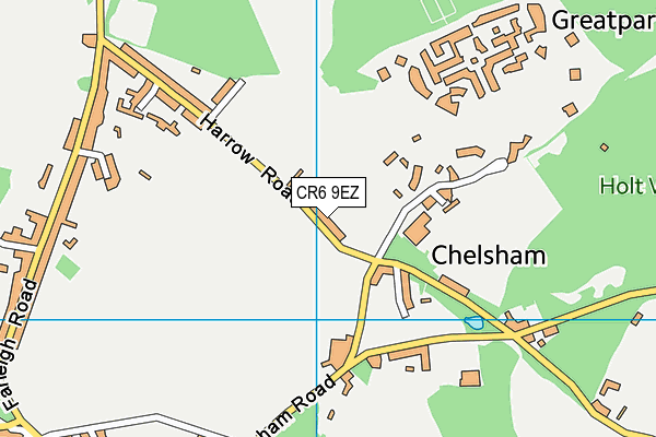 CR6 9EZ map - OS VectorMap District (Ordnance Survey)