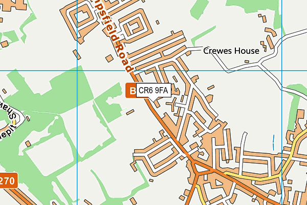 CR6 9FA map - OS VectorMap District (Ordnance Survey)