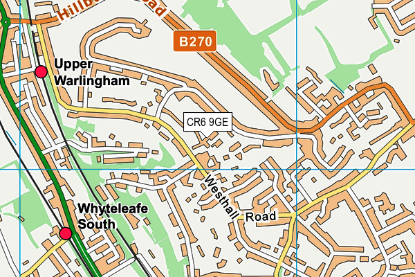 CR6 9GE map - OS VectorMap District (Ordnance Survey)