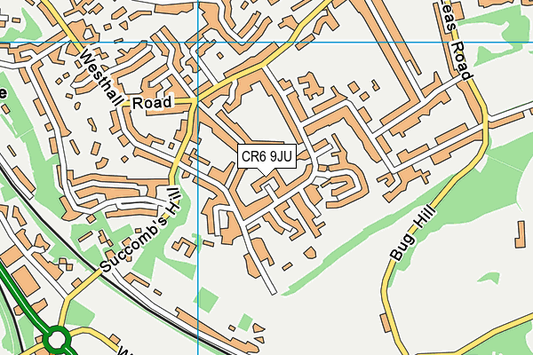 CR6 9JU map - OS VectorMap District (Ordnance Survey)