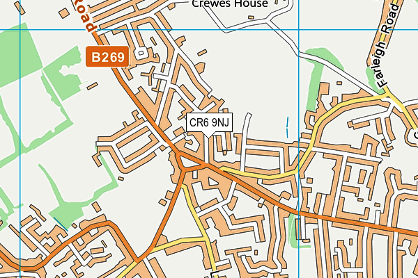 CR6 9NJ map - OS VectorMap District (Ordnance Survey)