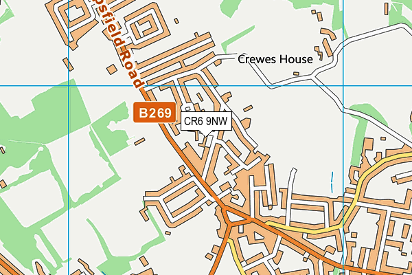 CR6 9NW map - OS VectorMap District (Ordnance Survey)