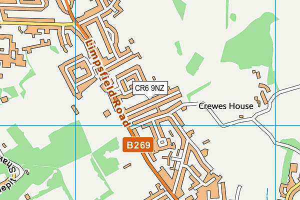 CR6 9NZ map - OS VectorMap District (Ordnance Survey)