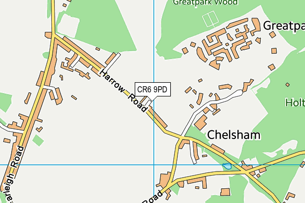 CR6 9PD map - OS VectorMap District (Ordnance Survey)