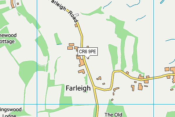Farleigh Club & Restaurant map (CR6 9PE) - OS VectorMap District (Ordnance Survey)
