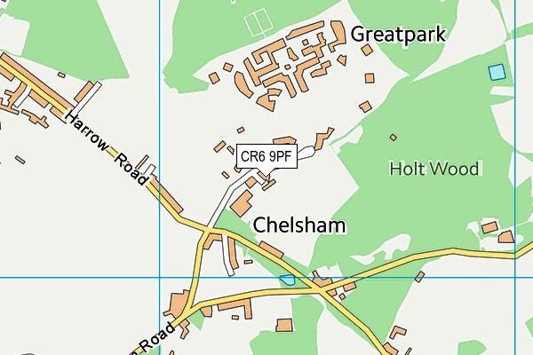 CR6 9PF map - OS VectorMap District (Ordnance Survey)