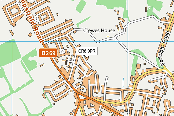 Warlingham Sports Club map (CR6 9PR) - OS VectorMap District (Ordnance Survey)