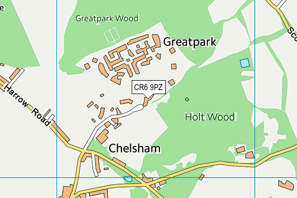 CR6 9PZ map - OS VectorMap District (Ordnance Survey)