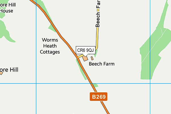 CR6 9QJ map - OS VectorMap District (Ordnance Survey)