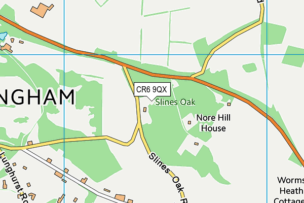CR6 9QX map - OS VectorMap District (Ordnance Survey)