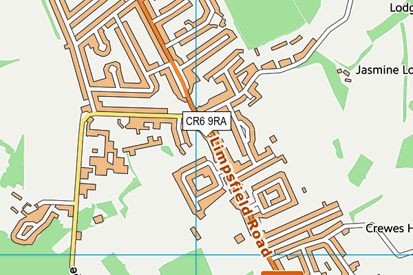 CR6 9RA map - OS VectorMap District (Ordnance Survey)