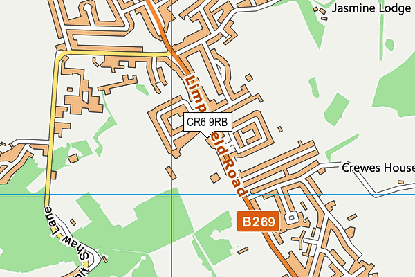 Warlingham Rfc map (CR6 9RB) - OS VectorMap District (Ordnance Survey)