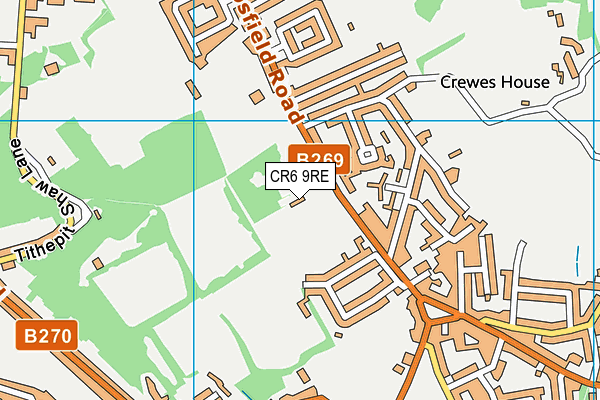 CR6 9RE map - OS VectorMap District (Ordnance Survey)