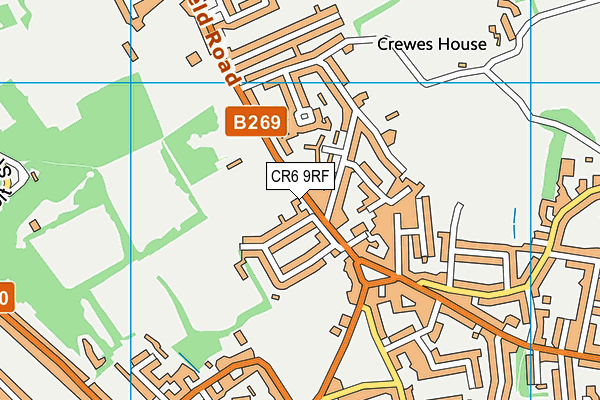 CR6 9RF map - OS VectorMap District (Ordnance Survey)