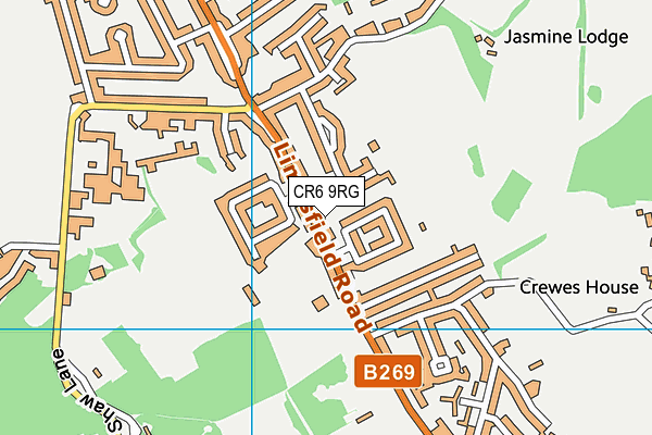 CR6 9RG map - OS VectorMap District (Ordnance Survey)