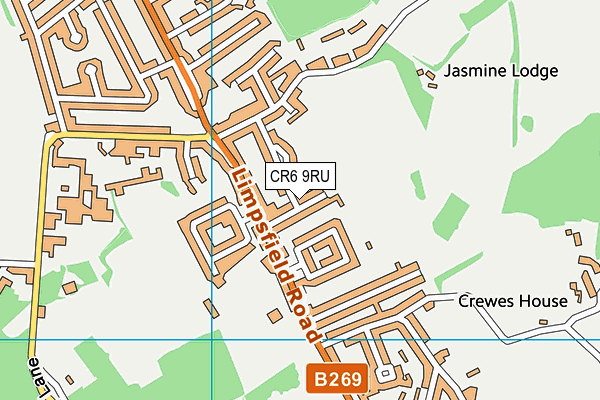 CR6 9RU map - OS VectorMap District (Ordnance Survey)