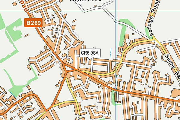 CR6 9SA map - OS VectorMap District (Ordnance Survey)