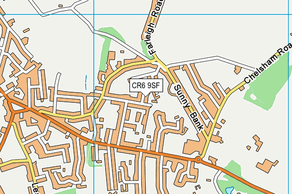 CR6 9SF map - OS VectorMap District (Ordnance Survey)
