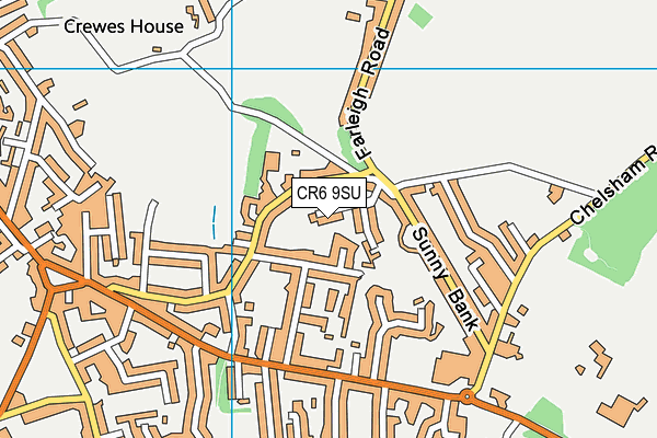CR6 9SU map - OS VectorMap District (Ordnance Survey)