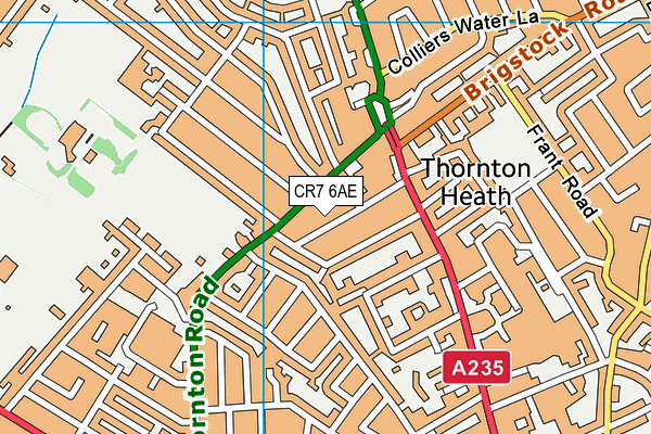 CR7 6AE map - OS VectorMap District (Ordnance Survey)