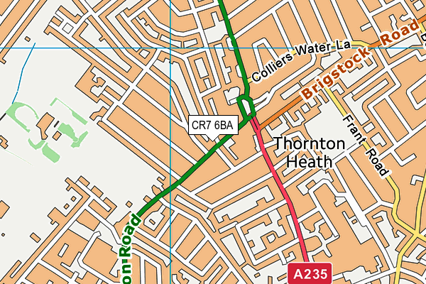 CR7 6BA map - OS VectorMap District (Ordnance Survey)