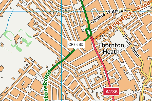 CR7 6BD map - OS VectorMap District (Ordnance Survey)