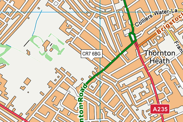 CR7 6BG map - OS VectorMap District (Ordnance Survey)