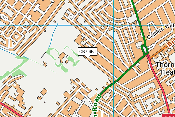 CR7 6BJ map - OS VectorMap District (Ordnance Survey)