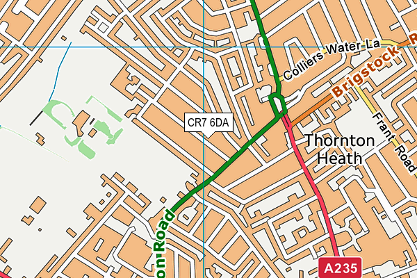 CR7 6DA map - OS VectorMap District (Ordnance Survey)