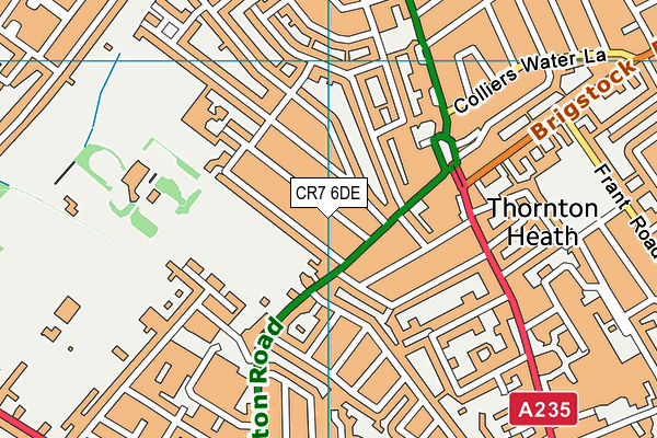 CR7 6DE map - OS VectorMap District (Ordnance Survey)