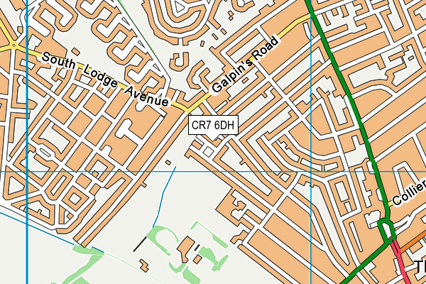 CR7 6DH map - OS VectorMap District (Ordnance Survey)