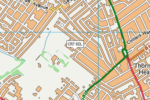 CR7 6DL map - OS VectorMap District (Ordnance Survey)
