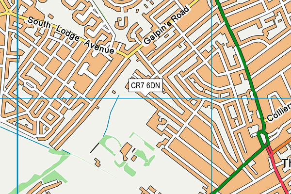 CR7 6DN map - OS VectorMap District (Ordnance Survey)