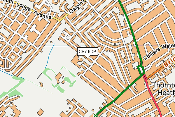 CR7 6DP map - OS VectorMap District (Ordnance Survey)