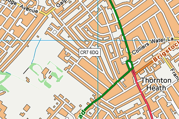 CR7 6DQ map - OS VectorMap District (Ordnance Survey)