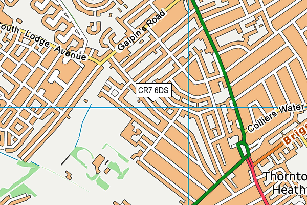 CR7 6DS map - OS VectorMap District (Ordnance Survey)