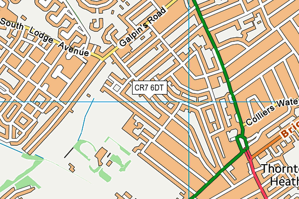 CR7 6DT map - OS VectorMap District (Ordnance Survey)